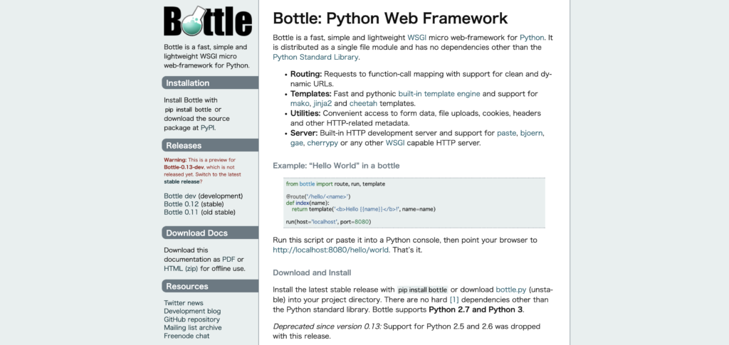 python-bottle-top